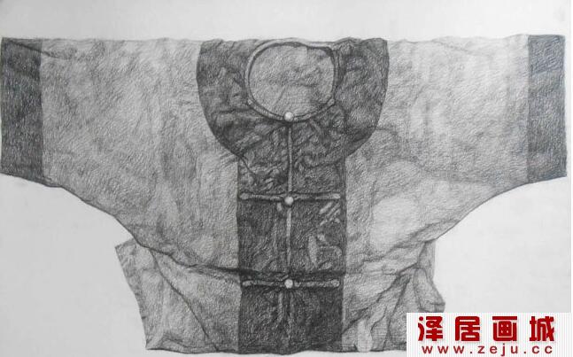 杨多思素描古装衣服