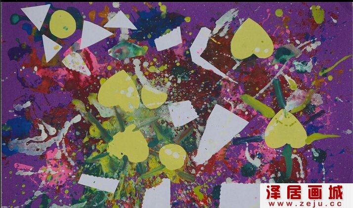 少儿美术作品：灿烂的花海