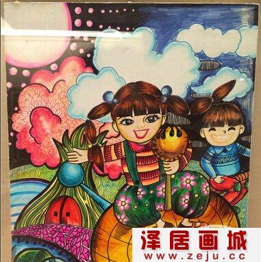 成都少儿书法绘画大赛作品：甜甜的梦