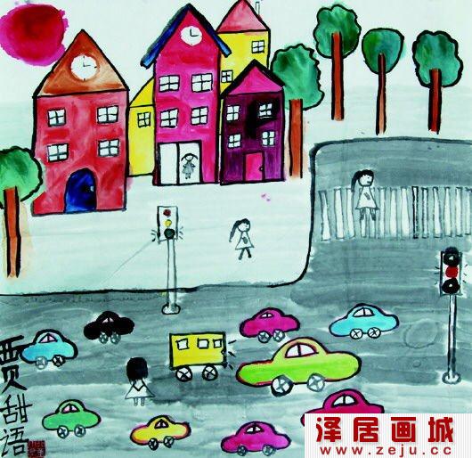 滨州儿童交通安全书画作品