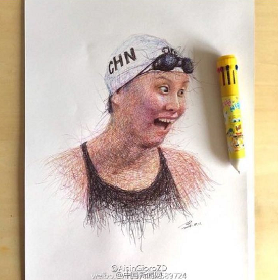 傅慧莹肖像画
