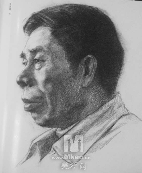 男中年头像写生步骤