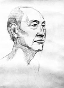 老人头像素描