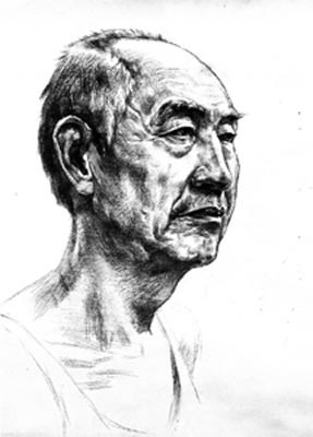 老人头像素描