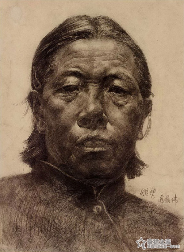 广州美院素描头像作品