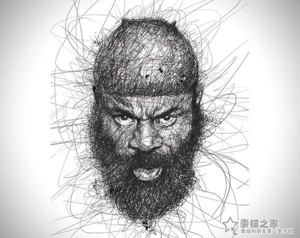 Vince Low明星肖像素描画