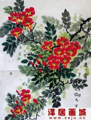 儿童画中国画:花卉作品欣赏